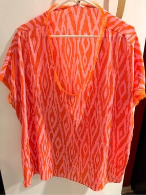 Women’s Bright orange & Pink blouse
